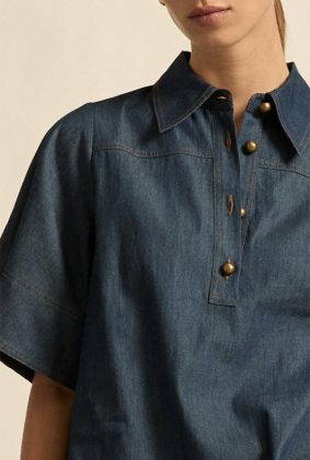 Zoe Kratzmann Insinuate Top Dark Chambray