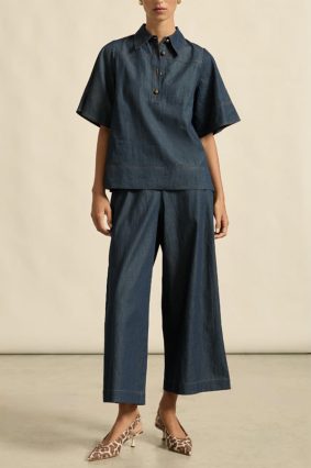 Zoe Kratzmann Insinuate Top Dark Chambray
