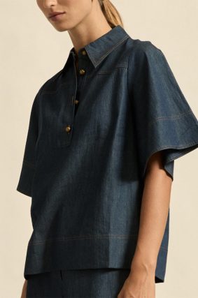 Zoe Kratzmann Insinuate Top Dark Chambray