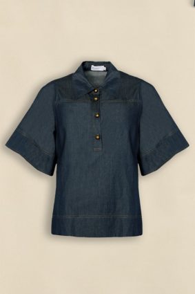 Zoe Kratzmann Insinuate Top Dark Chambray