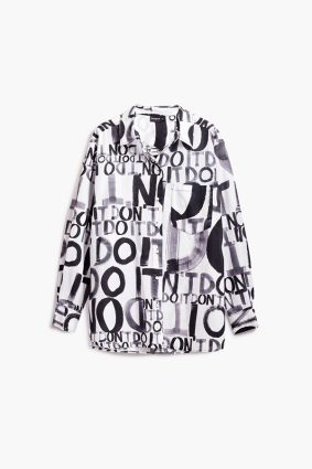 Desigual Shirt Negro Letters
