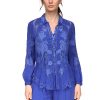 Johnny Was Chryssie Camp Shirt Roseann Bluing Bli