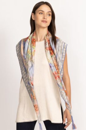 Johnny Was Silk Scarf Asteria