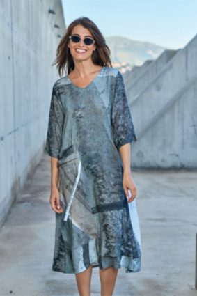 Kokomarina Sahara Dress Printed Natural Earth 1