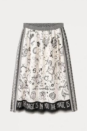 Me369 Vanessa Visc Lin Midi Skirt Zodiac