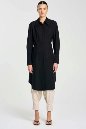 Mela Purdie Shaped Shirt Dress Black