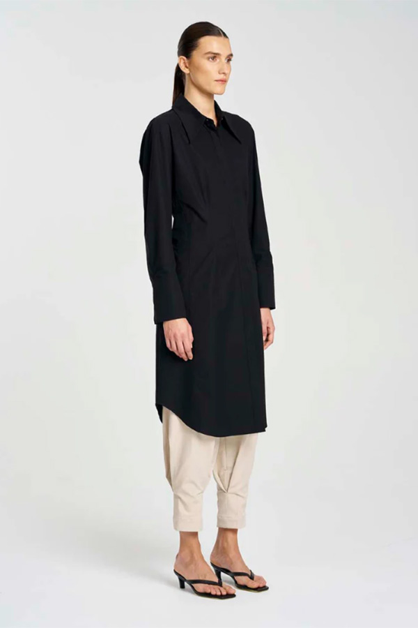 Mela Purdie Shaped Shirt Dress Black