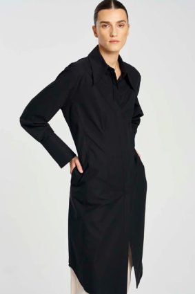 Mela Purdie Shaped Shirt Dress Black
