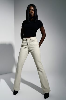 Mos Mosh Ashley Pinstripe Pant Sesame