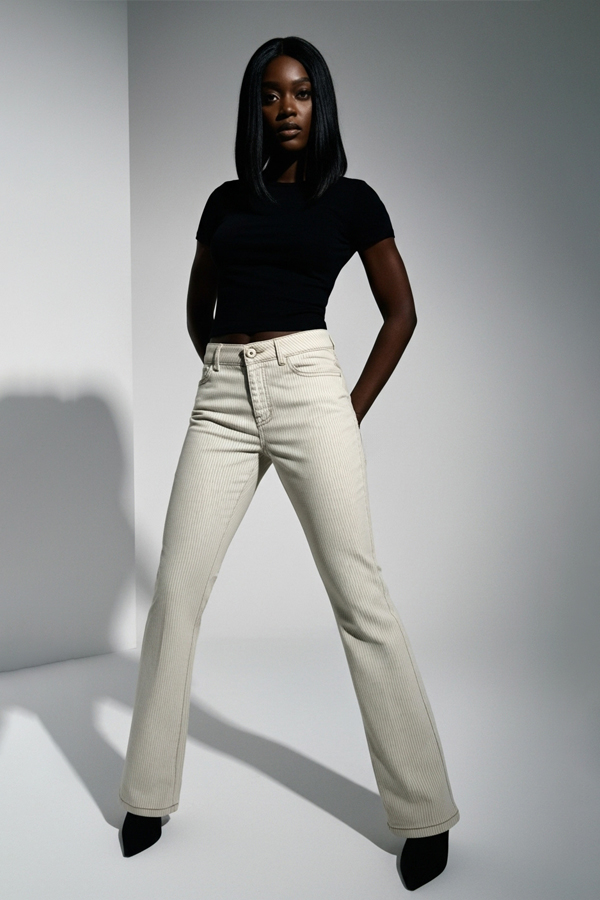 Mos Mosh Ashley Pinstripe Pant Sesame