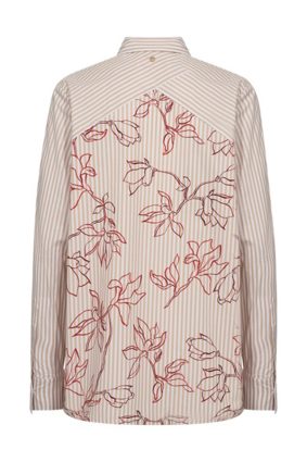 Mos Mosh Elinda Leafy Stripe Shirt Sesame