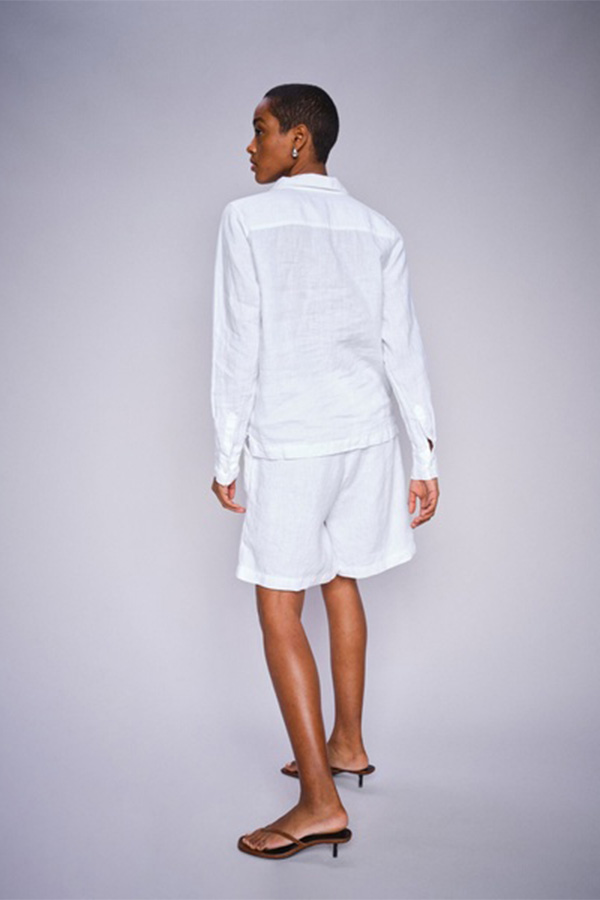 Mos Mosh Enna Linen Pocket Blouse White