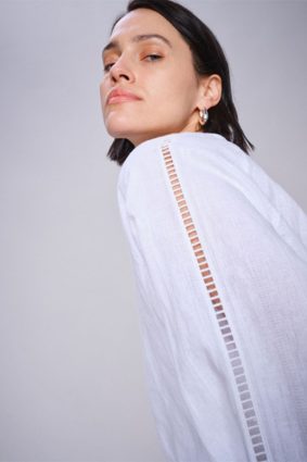 Mos Mosh Zeina Linen Blouse White