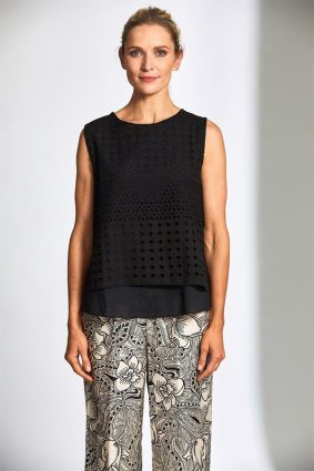 Peruzzi Broidere Top Black