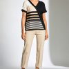 Peruzzi Side Stripe T Shirt Black
