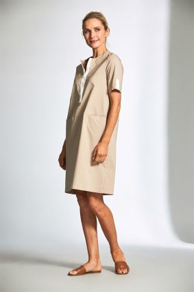 Peruzzi Technical Shift Dress Sand