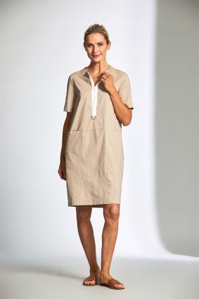 Peruzzi Technical Shift Dress Sand