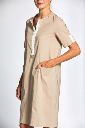 Peruzzi Technical Shift Dress Sand