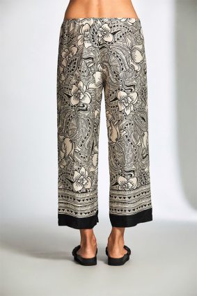 Peruzzi Wood Block Print Trouser BlkEcru