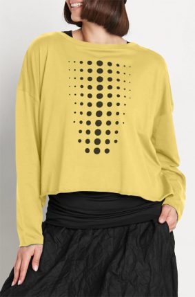 Planet Dot Dot Dot Mini Boxy T ChartreuseBlack