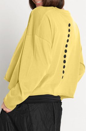 Planet Dot Dot Dot Mini Boxy T ChartreuseBlack