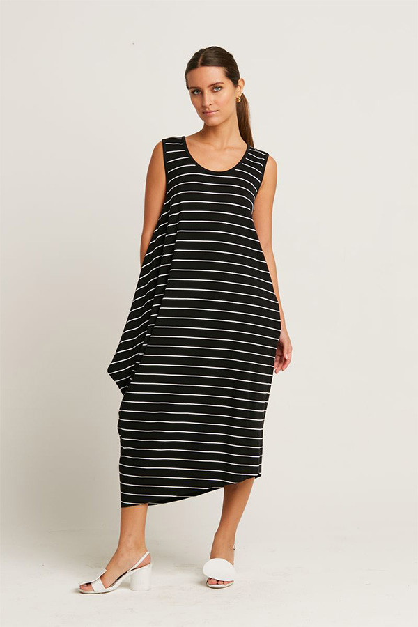 Planet Striped Waterfall Dress Original
