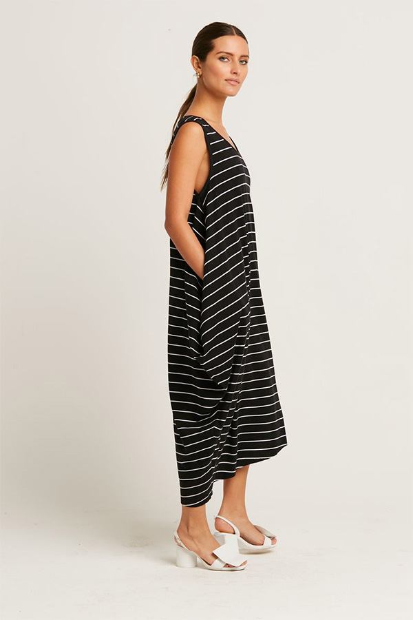 Planet Striped Waterfall Dress Original