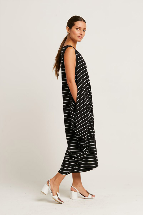 Planet Striped Waterfall Dress Original