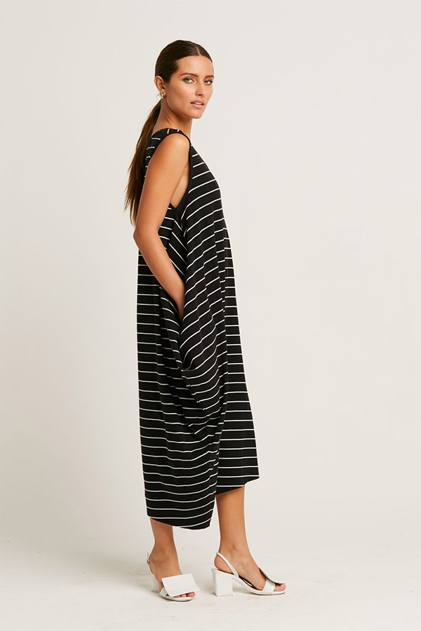 Planet Striped Waterfall Dress Original