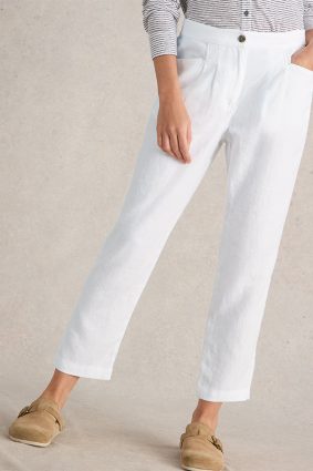 White Stuff Rowena Linen Trouser Bril White