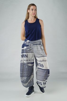 Black Label Pant Navy Print