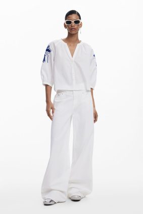 Desigual Blouse Blanco White