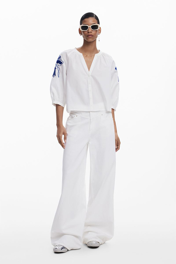Desigual Blouse Blanco White