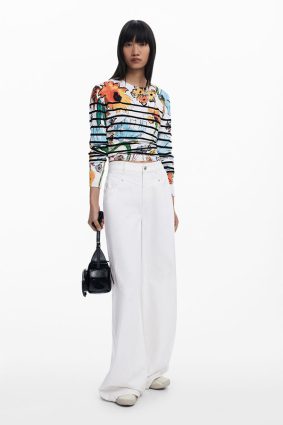 Desigual Pullover Crudo Pattern