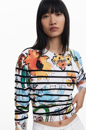 Desigual Pullover Crudo Pattern