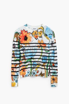 Desigual Pullover Crudo Pattern