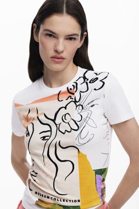 Desigual T-Shirt Top Blanco