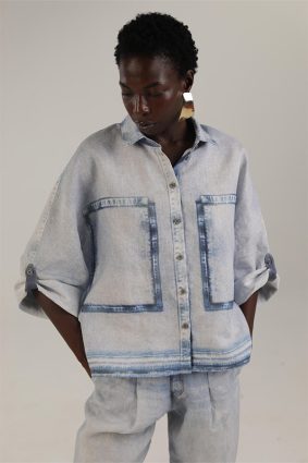 Elemente Clemente Blouse Tege Bleach Denim