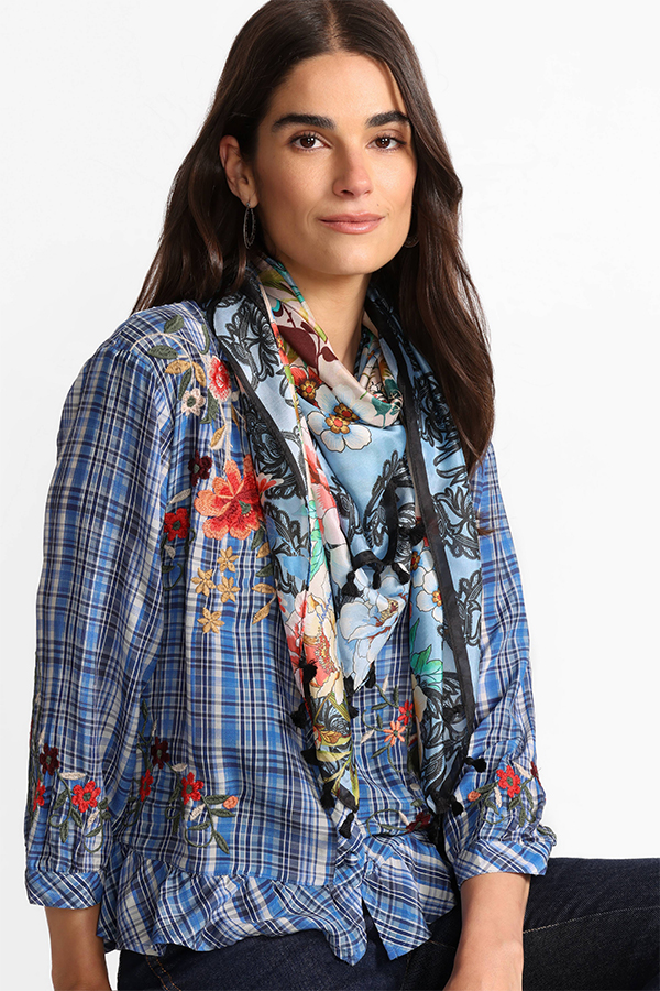 Johnny Was Silk Scarf Lewisia