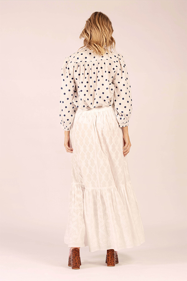 Lola Jane LX Shirt Polka-Navy