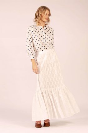 Lola Jane LX Shirt Polka-Navy