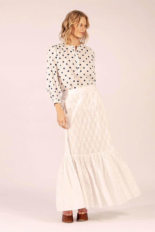 Lola Jane LX Shirt Polka-Navy