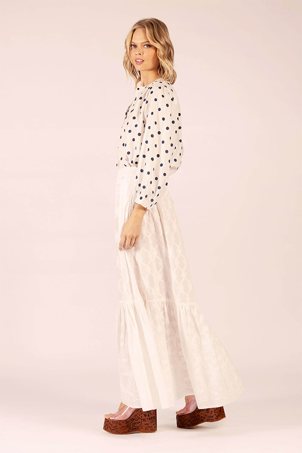 Lola Jane LX Shirt Polka-Navy