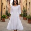 Made In Italy Women's Woven Dress White