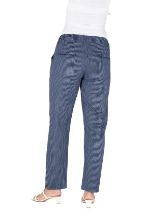 Made In Italy Women's Woven Pants Navy Sailor