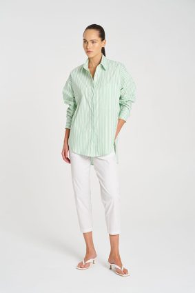Mela Purdie Relaxed Pocket Shirt PalmWhite