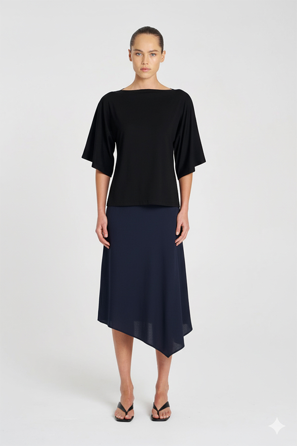 Mela Purdie Slant Skirt French Navy