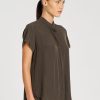 Mela Purdie Soft Stand Shirt Leather