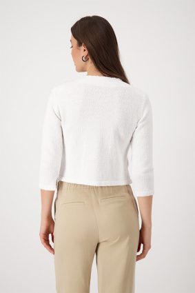 Monari Jacket Basic Knit Flame Cream