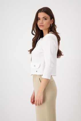 Monari Jacket Basic Knit Flame Cream